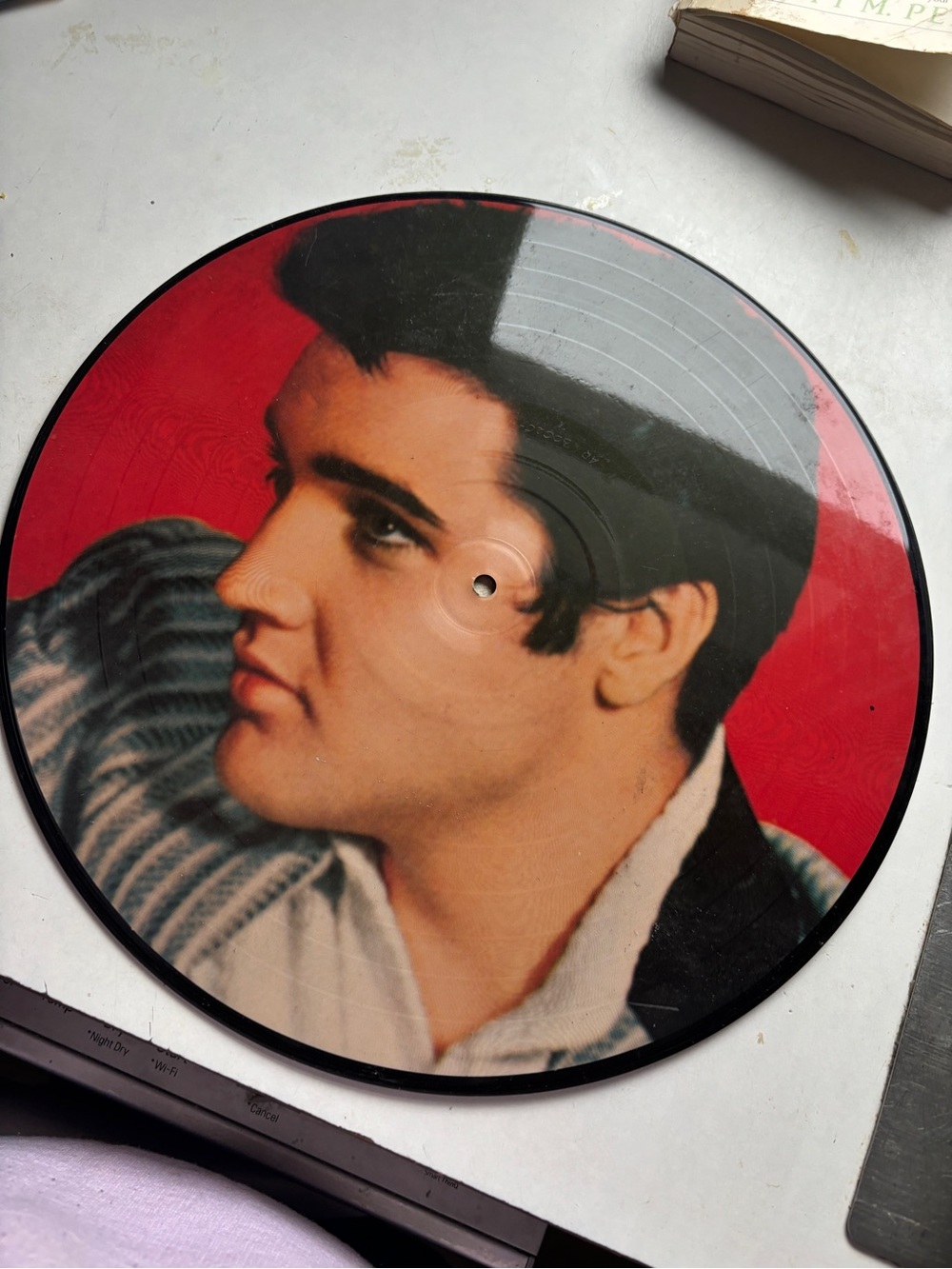 Elvis Presley Picture Disc Vinyl - Red Background
